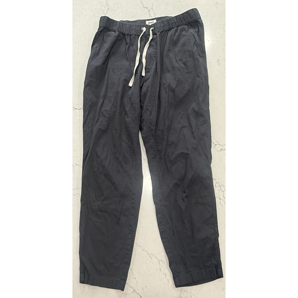 Pact Organic Womens Pull On Organic Dark Gray Everyday Twill Pants XL Gorpcore